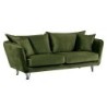 Canapé 3 places velours vert pieds métal 204cm Casita HASTING