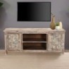 Meuble TV en bois recyclé coloré blanchi 150cm LILA