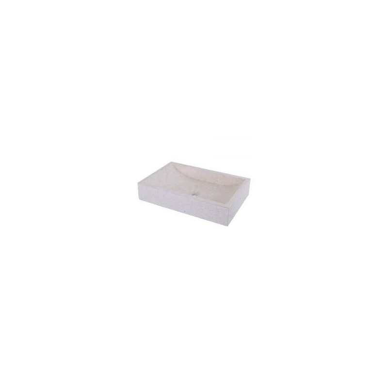 Vasque à poser rectangulaire en marbre crème 60cm RSB-D CREAM