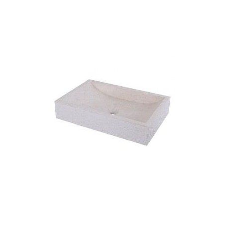 Vasque à poser rectangulaire en marbre crème 60cm RSB-D CREAM