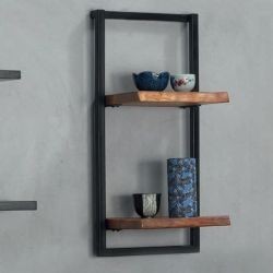 Étagère murale industrielle teck 30cm Casita ULVAETAMUR 200
