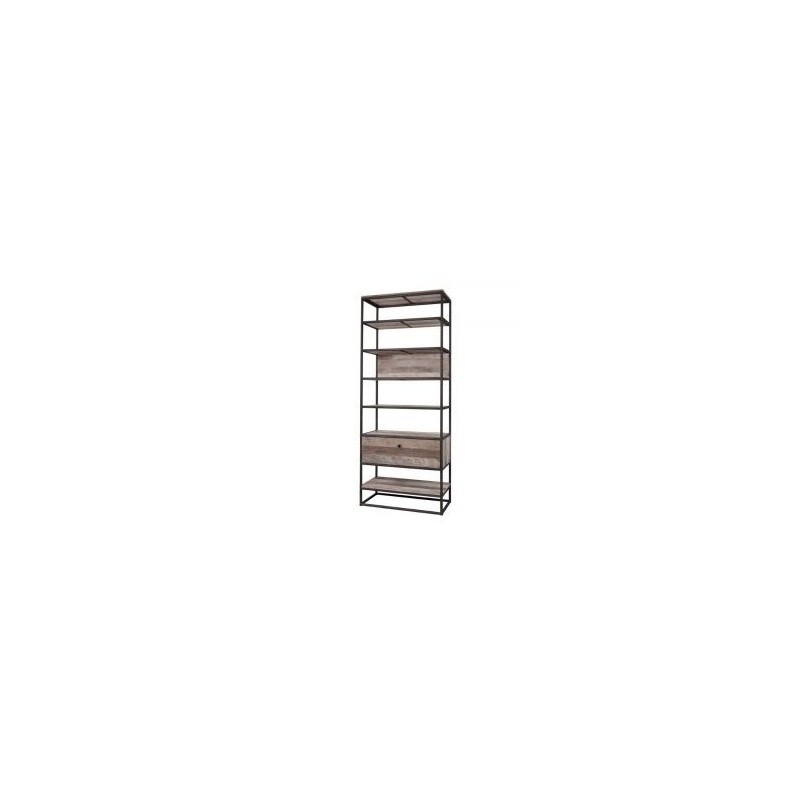 Bibliothèque bois recyclé et métal dbodhi TUAREG 80cm
