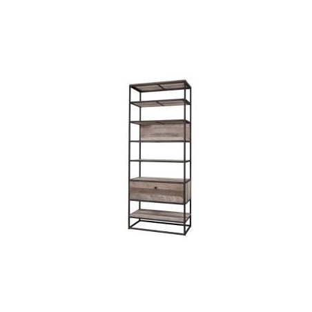 Bibliothèque bois recyclé et métal dbodhi TUAREG 80cm