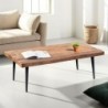 Table basse industrielle bois recyclé MELISSA 120cm
