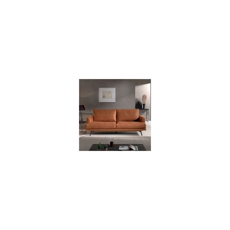 Canapé cuir 3 places cognac Atri Casita ATBULLCOG