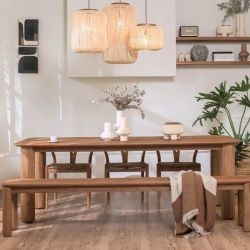 Table repas design teck massif recyclé 190cm DINO d-bodhi