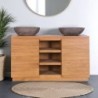 Meuble salle de bain double vasques 140 cm teck massif BAIN