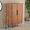 Armoire arrondie en bois exotique lamelles 120cm Casita TROMS