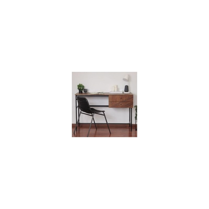 Bureau bois recyclé et métal 120cm MAIA