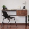 Bureau bois recyclé et métal 120cm MAIA