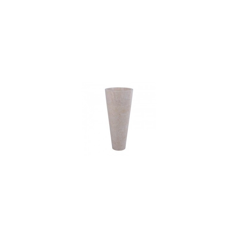 Vasque totem en marbre crème Ø40cm lisse PA22-FP CREAM