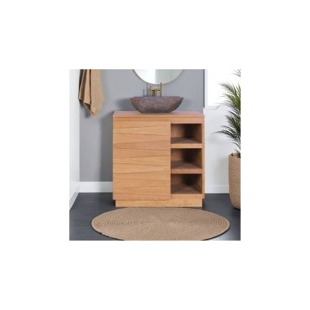 Meuble salle de bain bois massif 80 cm teck massif BAIN