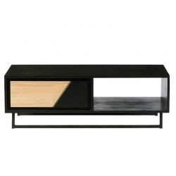 Table basse 1 tiroir en chêne et pin 120cm Casita TRATABA 120