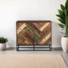 Petit bahut industriel 2 portes 88cm RITA Kayu Intérieur