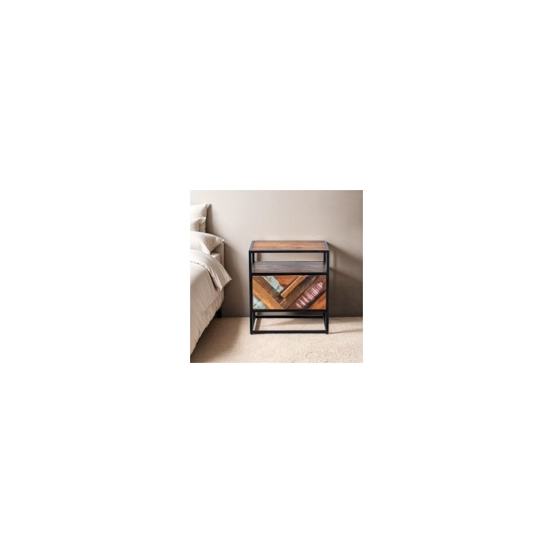 Chevet bois et métal 45cm RITA Kayu Intérieur