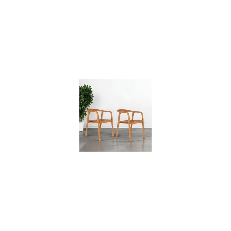 Lot de 2 chaises à accoudoirs en teck massif recyclé CLASSY d-bodhi