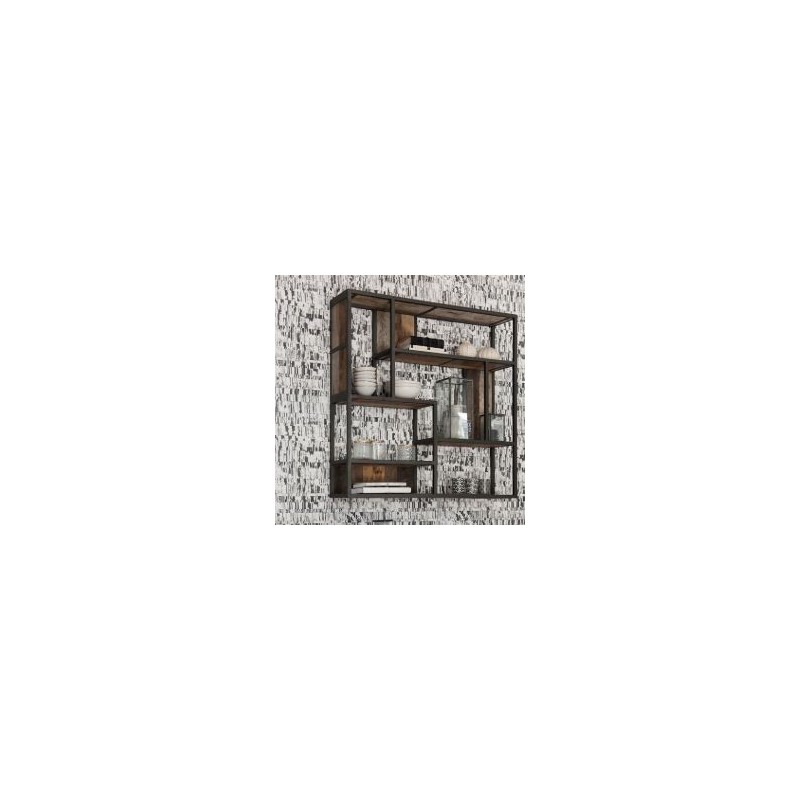 Etagère murale industrielle bois recyclé 100cm dbodhi TUAREG