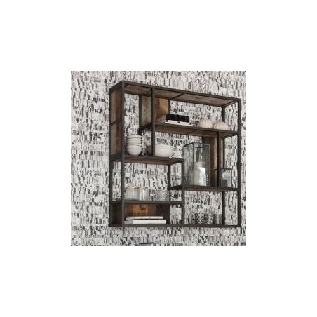 Etagère murale industrielle bois recyclé 100cm dbodhi TUAREG