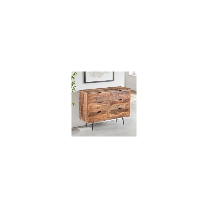 Commode industrielle en bois recyclé MELISSA 110cm