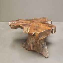 Table basse racine de teck pied central 65cm CASITA