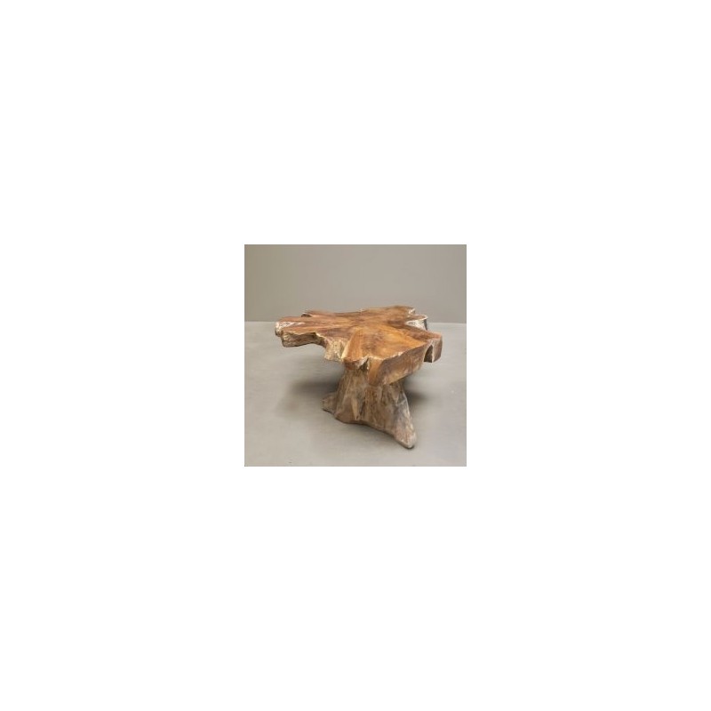 Table basse racine de teck pied central 65cm CASITA
