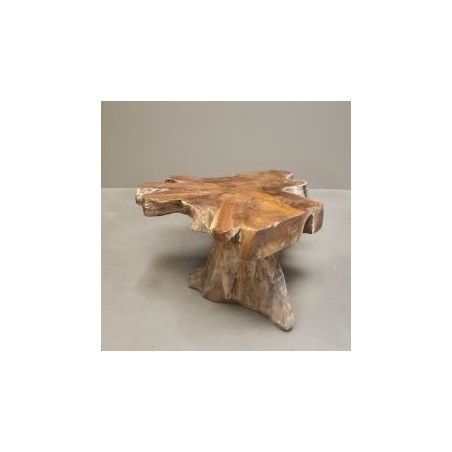 Table basse racine de teck pied central 65cm CASITA