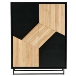 Armoire 2 portes en chêne et pin 115cm Casita TRAARM 2P