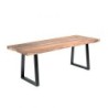 Table à manger bois massif et pieds métal avec verre 190cm Zetta Casita