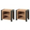 Lot de 2 chevets en chêne et métal 45cm Catane Casita CATACHE