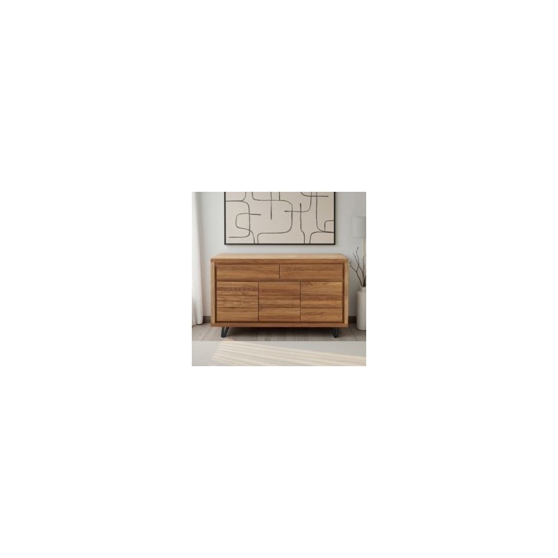 Buffet moderne en chêne massif huilé 145cm Wave Casita