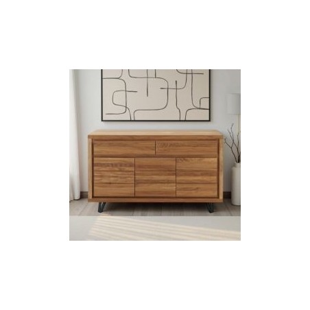 Buffet moderne en chêne massif huilé 145cm Wave Casita