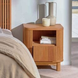 Chevet de lit arrondi en chêne 50cm WINTON Casita