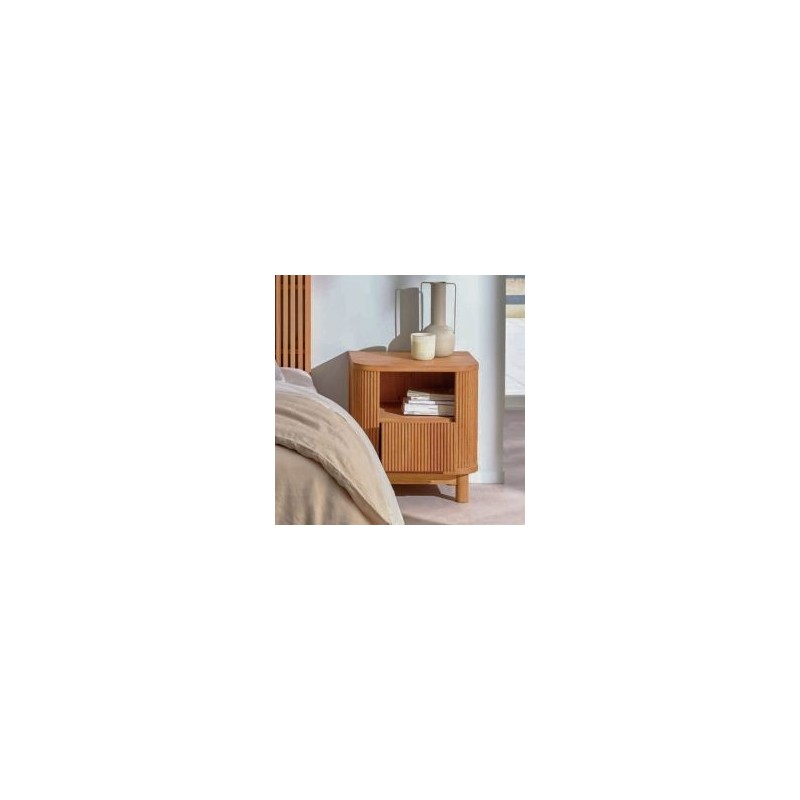 Chevet de lit arrondi en chêne 50cm WINTON Casita