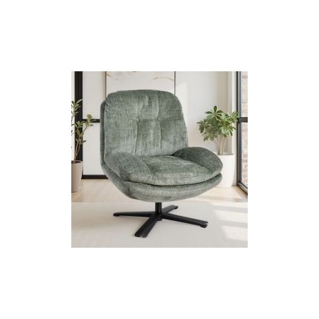 Fauteuil relaxant pivotant tissu vert PANAMA Casita
