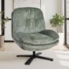 Fauteuil relaxant pivotant tissu vert PANAMA Casita