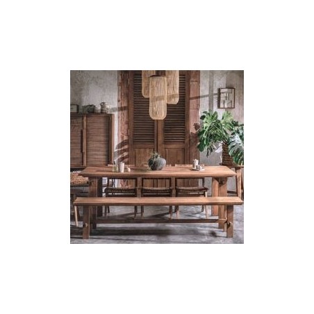 Table à manger rectangulaire en teck massif recyclé 220cm d-bodhi ARTISAN