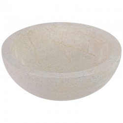 Vasque ronde à poser en marbre crème Ø40cm KC-P CREAM