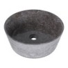 Vasque ronde à poser en marbre grise bord fin Ø40cm LYT-D GREY