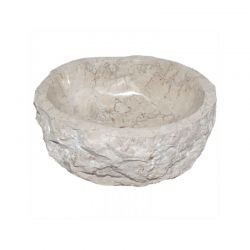Vasque lave-mains à poser marbre beige BAIN 30 à 39 cm