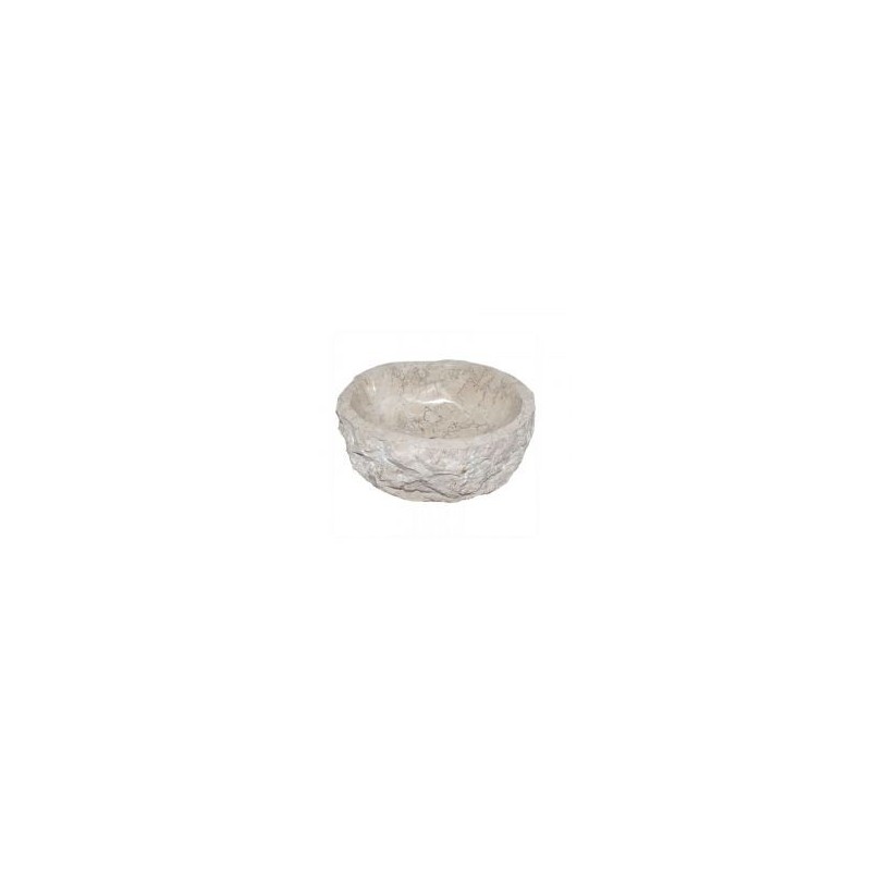 Vasque lave-mains à poser marbre beige BAIN 30 à 39 cm