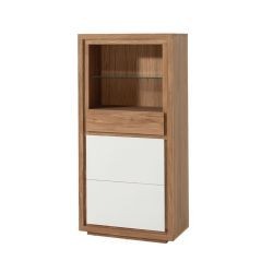Bibliothèque chêne laqué blanc 74cm Broome Casita BROETA110