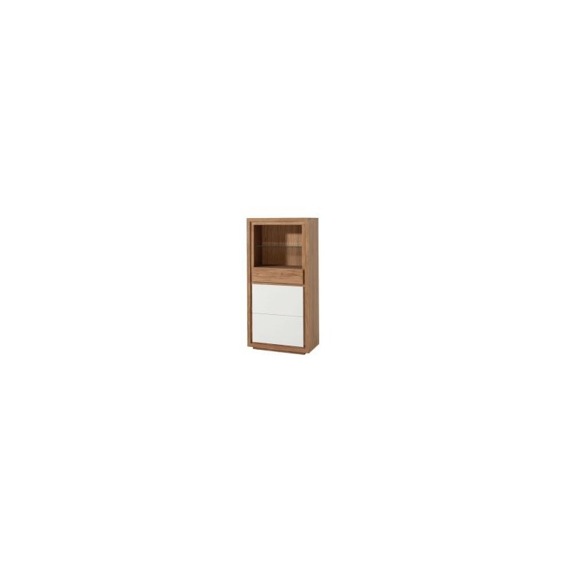 Bibliothèque chêne laqué blanc 74cm Broome Casita BROETA110
