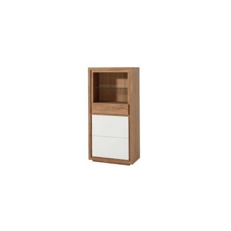 Bibliothèque chêne laqué blanc 74cm Broome Casita BROETA110