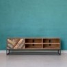Meuble TV bois et métal 145cm 2 tiroirs RITA Kayu Intérieur