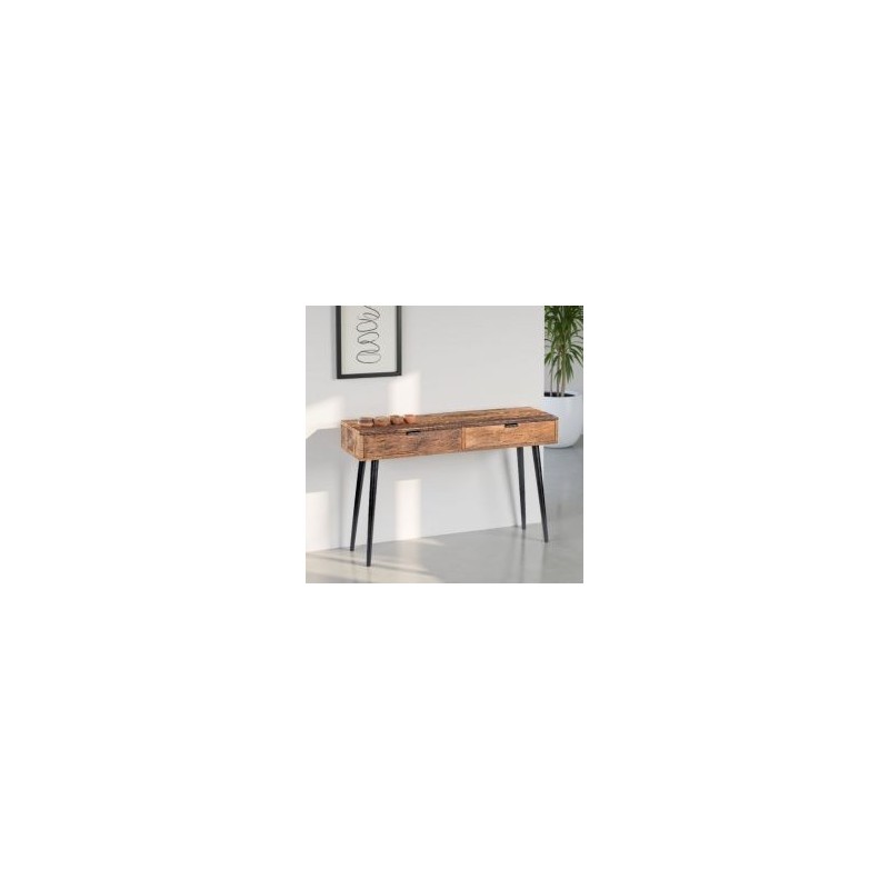 Console industrielle bois recyclé MELISSA 120cm
