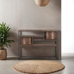 Console bois recyclé et métal dbodhi TUAREG 125cm