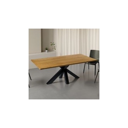 Table industrielle frêne et pied métal 200cm SYDNEY Casita