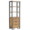 Bibliothèque teck et métal 70cm Wales Casita WALETA30