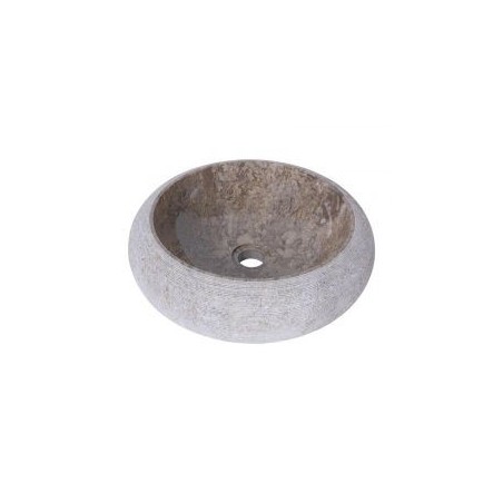 Vasque ronde à poser  en marbre gris Ø40cm DN-G GREY