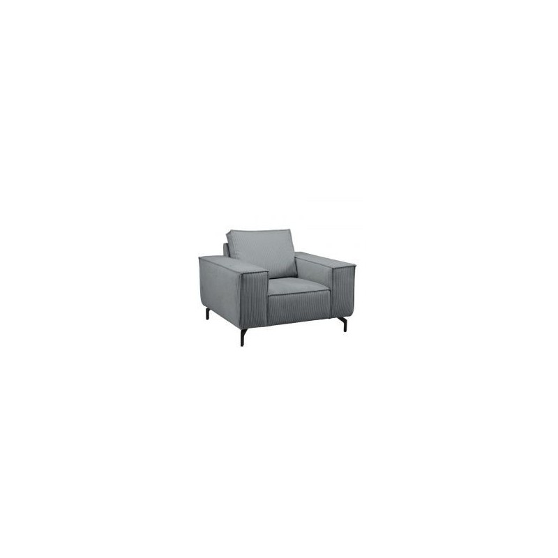 Fauteuil en velours côtelé gris PUEBLO Casita